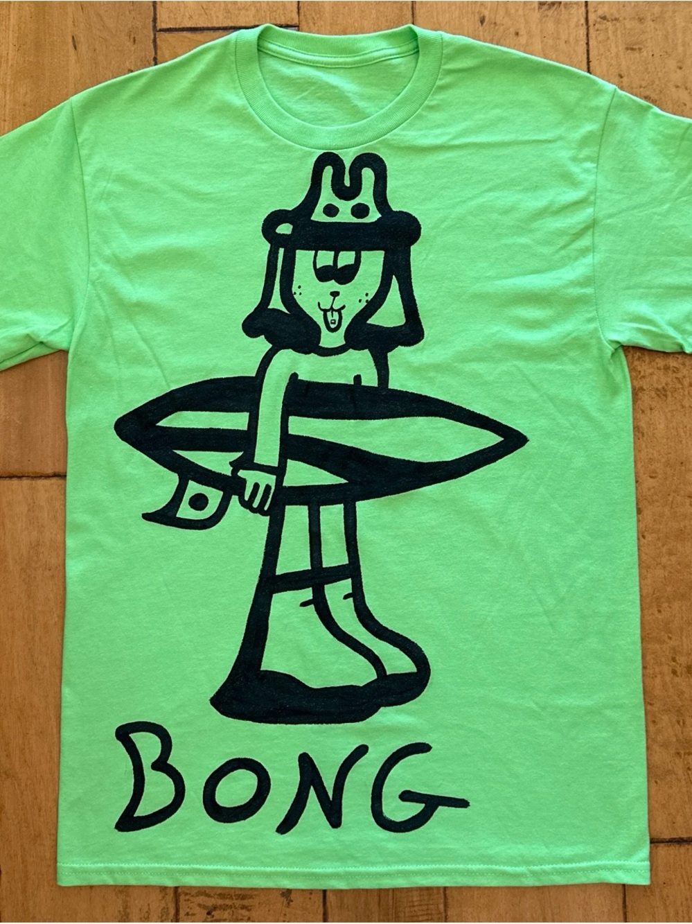 Billabong Neon Green Graphic Surf Character Tee